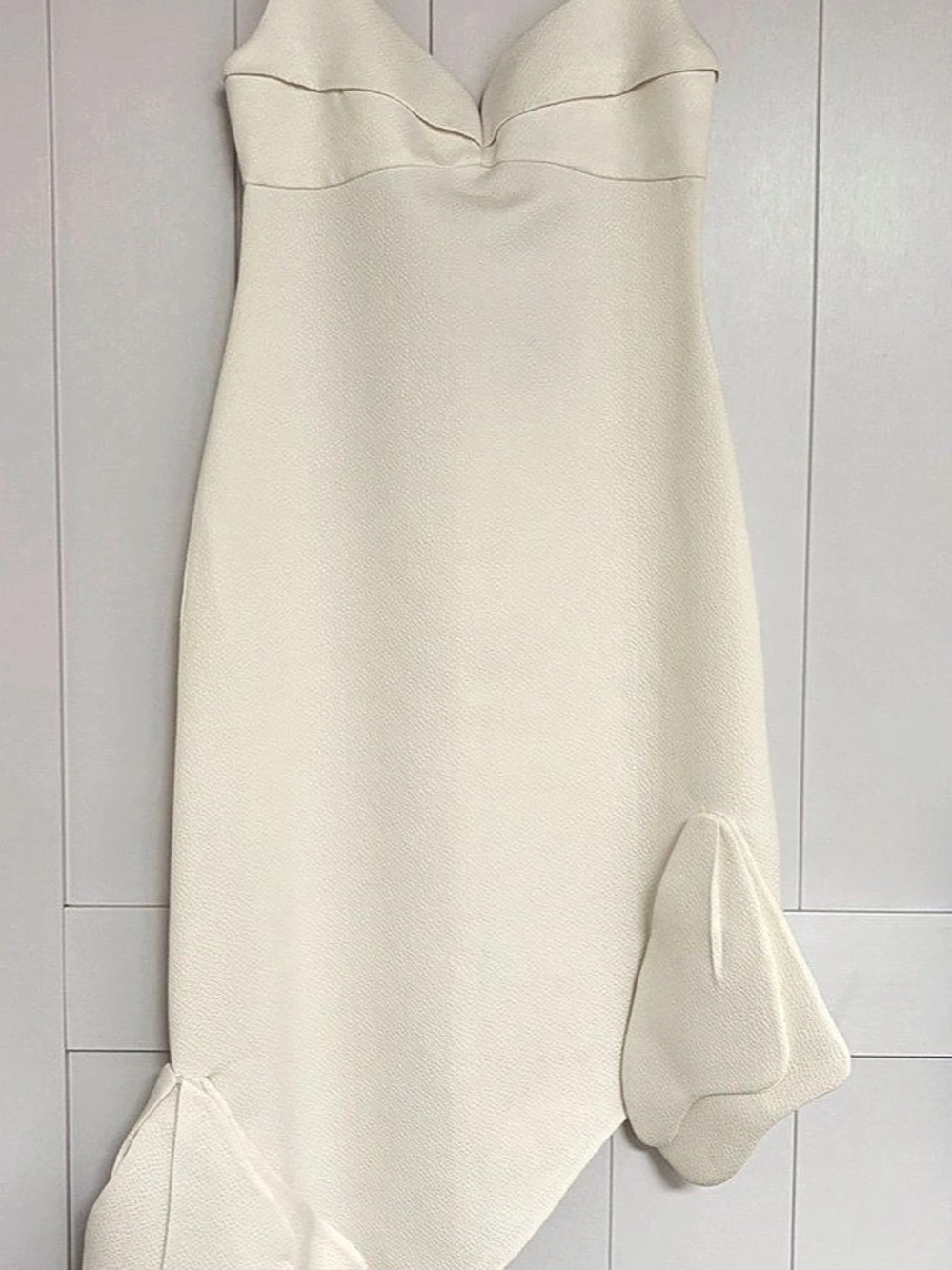 Alexis Margareta Midi Dress Asymmetrical Off White Size Small